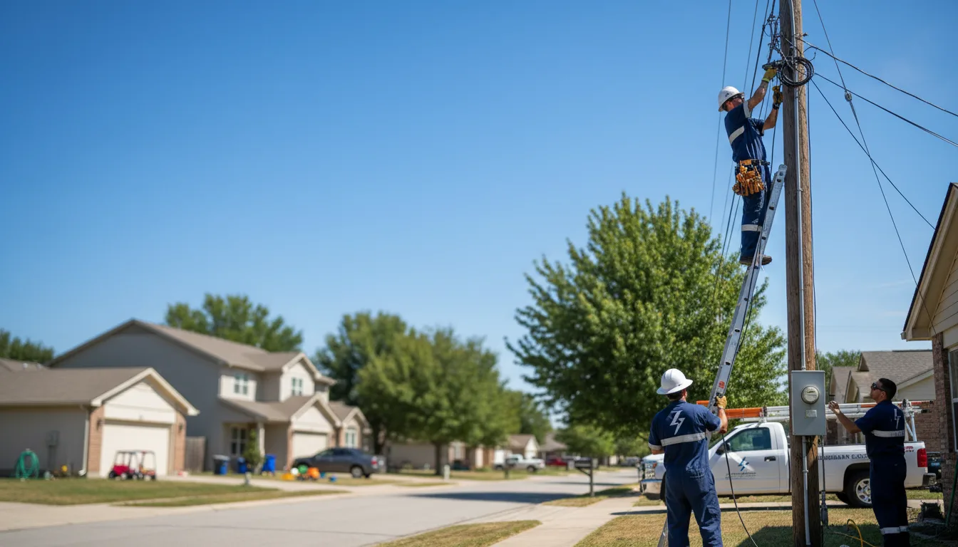 Residential electrician providing installation services in Kindred, ND